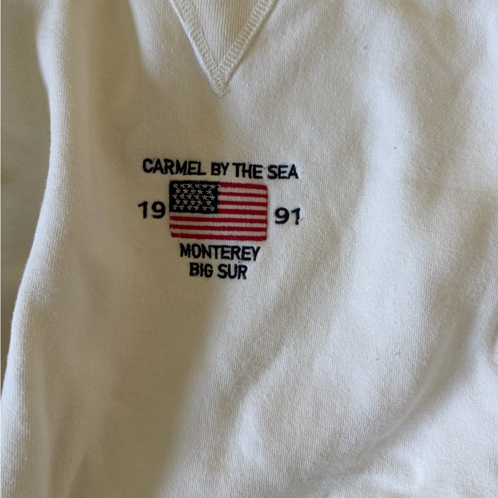 Carmel By The Sea Monterey Big Sur Brandy Melville Embroidered Sweatshirt
